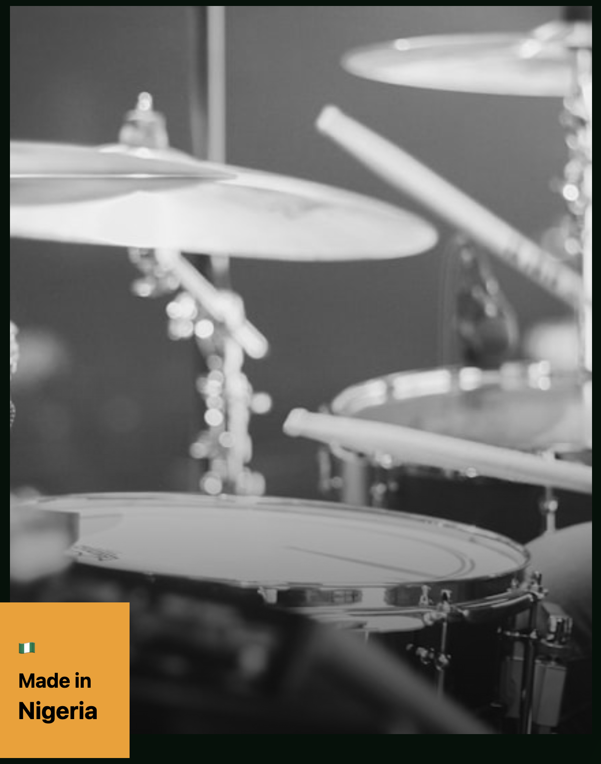 Drummer performing